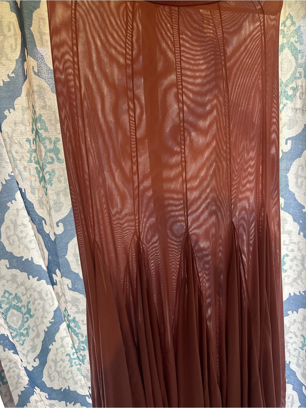 Free People Pink Sheer Thermal Maxi Skirt Boho Flowy